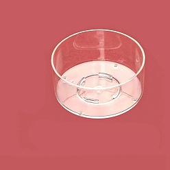 Плоский Круглый Пластиковая чашка для свечи, прозрачные, плоско-круглые, 38x38x18 мм
