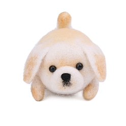 Лайм Комплект для валяния с инструкциями, 4 иглы для валяния шт., шерсть, 1 пена для валяния из ПК, наборы для валяния кошек и собак для начинающих, желто-зеленые, 135x90x55 мм