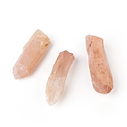 Orange Natural Quartz Crystal Beads, No Hole/Undrilled, Nuggets, Orange, 70~125x20~38mm