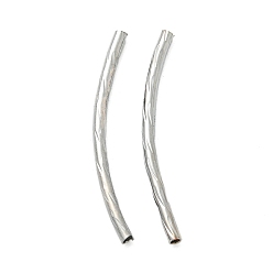 Platinum Brass Tube Beads, Lead Free & Cadmium Free, Platinum, 25x1.5mm, Hole: 0.8mm