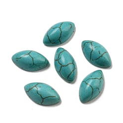 Synthetische Türkis Kunst Türkiscabochons, Pferd Auge, 14x8x5 mm