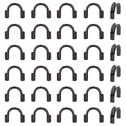 Черный 50шт 316 хирургическая нержавеющая сталь защитная проволока, электрофорез черный, 6.3~7x5x1.5 мм, отверстие : 0.7 мм