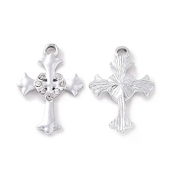 Платина Сплава кристалла горный хрусталь подвески, корсет с сердечками, платина, 26x17.5x3 мм, отверстие : 2.2 мм