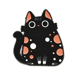 Cat Shape Эмалевые булавки, булавки для лацканов из сплава для одежды рюкзака, форма кошки, 33x30 мм