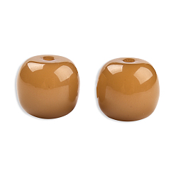 Peru Opaque Resin Beads, Barrel, Peru, 12x11mm, Hole: 1.6~1.8mm