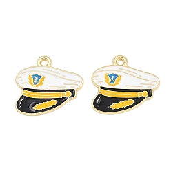 Hat Подвески из эмали и сплава, золотые, шляпные прелести, 17x19x1.2 мм, отверстие : 1.7 мм