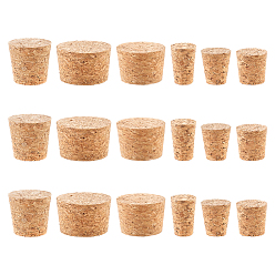 Светло-коричневый 18шт 6 стили пробка пробка, бутылочные тампоны, загар, 28~35x17~49 мм, 3 шт / стиль