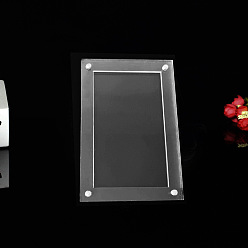 Прозрачный Акриловые подвески брелок, фоторамки, аксессуары для ключей в форме диска своими руками, прозрачные, 70x120 мм