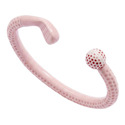 Pink Спортивные 304 браслеты для гольфа из нержавеющей стали с эмалью, розовые, внутренний диаметр: 2.36 дюйм (6 см)