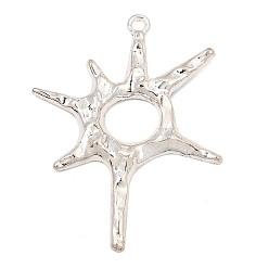 Plata Antigua De aleación de estilo tibetano colgantes grandes, dijes de estrella martillados, plata antigua, 83x62x5 mm, agujero: 4 mm