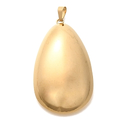 Teardrop Вакуумное покрытие pvd 304 подвески из нержавеющей стали, реальный 18 k позолоченный, слеза, 44x26x6.5 мм, отверстие : 5x2.5 мм