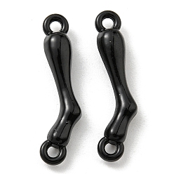 Electrophoresis Black Rack Plating Alloy Connector Charms, Skeleton Links, Long-Lasting Plated, Lead Free & Cadmium Free, Electrophoresis Black, 25x6.5x4.5mm, Hole: 1.6mm