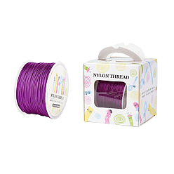 Фиолетовый Нейлоновая нить, для китайского решений узлов, круглые, фиолетовые, 1 мм, о 100yards / рулон (91.44 м / рулон), 300 фут / рулон