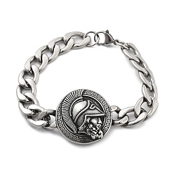 Human 304 цепи для крепления на панцире из нержавеющей стали, воин, 8-5/8 дюйм (22 см), Кулон : 31x50x8 мм