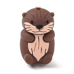 Other Animal Силиконовые бусины с изображением животных, фокусные бусы, 28.5x17.5x14.5 мм, отверстие : 2.7 мм