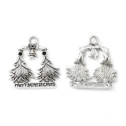 Античное Серебро Подвески из сплава , Дерево на Рождество, античное серебро, без кадмия, без никеля и без свинца, 24x23x2 мм