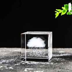 Cloud Украшения для стеклянного куба, для домашнего украшения рабочего стола, облако, 40x40 мм