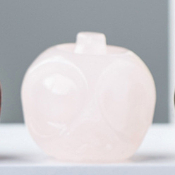 Розовый Кварц Хэллоуин натуральный розовый кварц украшения для дома, яблочный череп, 25~30 мм