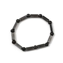 Non-magnetic Hematite Synthetic Non-Magnetic Hematite Beaded Bracelets, Rectangle, Inner Diameter: 2-1/4 inch(5.65cm)