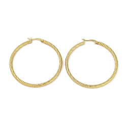 Золотой Вакуумное покрытие pvd 201 серьги-кольца из нержавеющей стали для женщин, с 304 штифтов из нержавеющей стали, круглые кольца, золотые, 51x3 мм