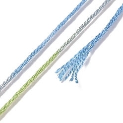 Light Sea Green 10 Skeins 6-Ply Polyester Embroidery Floss, Cross Stitch Threads, Segment Dyed, Light Sea Green, 0.5mm, about 8.75 Yards(8m)/skein