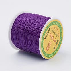 Purple Polyester Cord, Purple, 0.8mm, about 87.48 yards(80m)/roll
