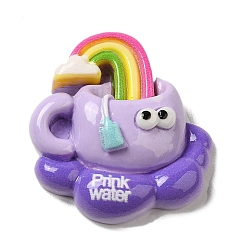 Drink Непрозрачные кабошоны из смолы, мультяшные кабошоны, для изготовления ювелирных изделий, фруктовый сок, 29x28x9 мм