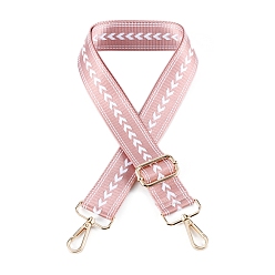Pink Нейлоновая холщовая сумка с узором в виде стрелки, лямки для сумки из лямок, для замены сумочки или сумки через плечо, розовые, 75~145x3.8 см