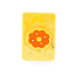 Оранжевый Прямоугольник с фруктами плюшевый блокнот, с бумагой внутри, дневник для школьных канцелярских принадлежностей, оранжевые, 210x140 мм