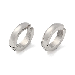 Нержавеющая Сталь Цвет Некорневая нержавеющая сталь клипсы без проколов, кольцо, цвет нержавеющей стали, 12.5x3 мм