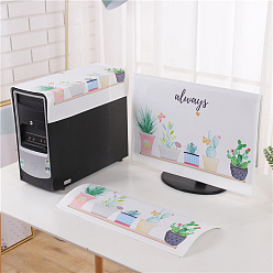 Кактус Тканевая компьютерная башня процессора и монитор пылезащитный чехол, кактус, 180~560x360~480 мм, 3 шт / комплект