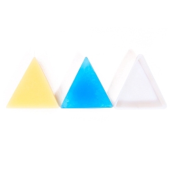 Triangle DIY Silicone Candle Molds, for Scented Candle Making, Triangle, 13.8x13.7x2.6cm