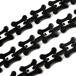 Черный 304 цепи из нержавеющей стали ссылка, несварные, вакуумное покрытие pvd, чёрные, 10.5x8.5x1.4 мм