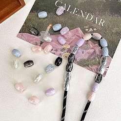 (52) Непрозрачная лаванда Непрозрачные акриловые бусины, овальные, с блеском порошок, разноцветные, 13x9.5x9.5 мм, отверстие : 5 мм