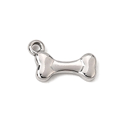 Couleur Acier Inoxydable Pendentifs en acier inoxydable, charmes d'os, couleur inox, 304mm, Trou: 10.5x16.5x3mm