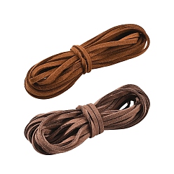 (52) Непрозрачная лаванда 6m 2 цвета шнур из экологически чистой искусственной замши, замша шнурок из искусственной замши для изготовления ювелирных изделий, разноцветные, 3x1.4 мм, около 3.28 ярдов (3 м) / цвет