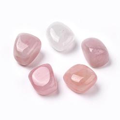 Rose Quartz 5Pcs Natural Rose Quartz Beads, Tumbled Stone, Vase Filler Gems, No Hole/Undrilled, Nuggets, 20~35x13~23x8~22mm