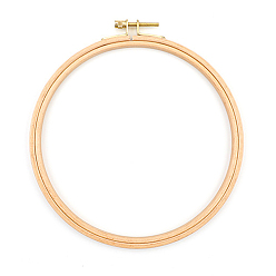 Navajo White Wood Cross Stitch Embroidery Hoops, Embroidered Display Frame, Sewing Tools Accessory, Navajo White, 190mm