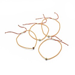 Пейзажный Джаспер Регулируемые натуральные картины яшмы плетеные браслеты из бисера, с нейлоновым шнуром и бисером / бисером хэйши, 4.3~7.95 см, 1.5 мм