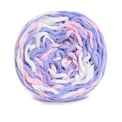Лиловый Полиэфирная пряжа, для свитера, шапки, носков, детских одеял, сегмент окрашенный, сирень, 6 мм