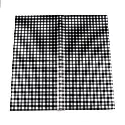 Black Waterproof Gift & Flower Wrapping Paper, Square with Tartan Pattern, Black, 580x580mm, 20sheets/bag