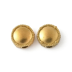 Плоский Круглый 304 из нержавеющей стали бусы, реальный 18 k позолоченный, плоско-круглые, 7.5x3.5 мм, отверстие : 1.8 мм