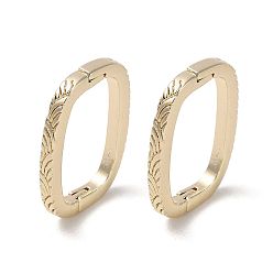 Real 18K Gold Plated Brass Twister Clasps, Cadmium Free & Nickel Free & Lead Free, Real 18K Gold Plated, 23x17x2.5mm, Hole: 18mm