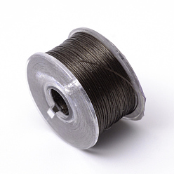 Coconut Brown Special Coated Polyester Beading Threads for Seed Beads, Coconut Brown, 0.1mm, about 50yards/roll