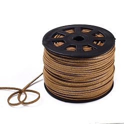Camel Faux Suede Cords, Faux Suede Lace, Camel, 3mm, about 100yards/roll