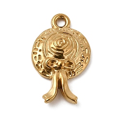 Real 20K Gold Plated Кованые 304 подвески из нержавеющей стали, значок с подвесками-бантиками, ионное покрытие (ip), реальный 20 k позолоченный, 18x11x4 мм, отверстие : 1.5 мм