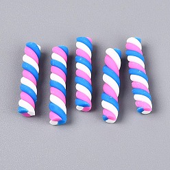 Фиолетовый Ручной полимерной глины кабошонов, проскурняк, фиолетовые, 24~27x5~6 мм