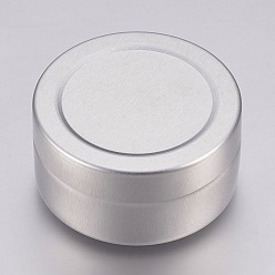 Platinum Round Aluminium Tin Cans, Aluminium Jar, Storage Containers for Cosmetic, Candles, Candies, with Slip-on Lid, Platinum, 3.4x1.75cm, Capacity: 10ml(0.34 fl. oz)