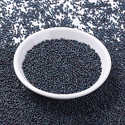 (RR2009) Матовый Металлический Синий Ирис Миюки круглые бусины рокайль, японский бисер, 11/0, (rr 2009) матовый синий металлик ирис, 11/0, 2x1.3 мм, Отверстие: 0.8 мм, о 1100 шт / бутылка, 10 г / бутылка