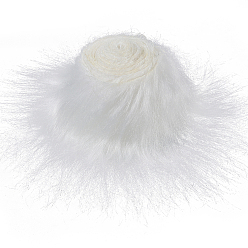 Белый 1 искусственная шерстяная ткань для Рождества, праздничные и праздничные украшения, белые, 1500x50x1.5 мм